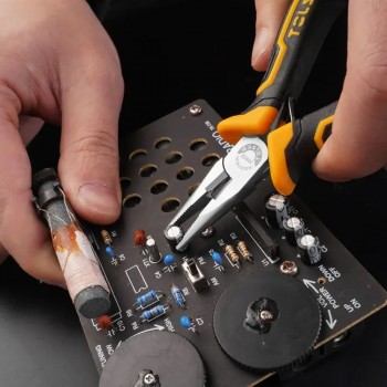 TOLSEN Mini Long Nose Pliers with Wire Cutter - 4.5 in