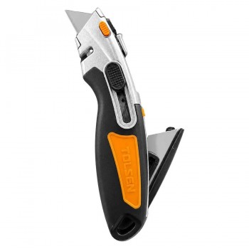 Couteau utilitaire à lame rétractable TOLSEN avec 3 lames SK2 - 19 mm