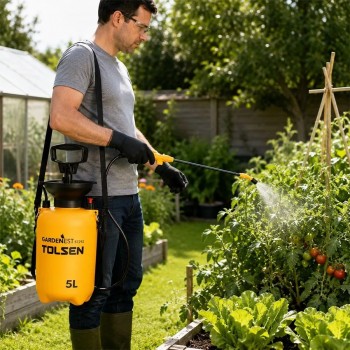 Pulvérisateur de jardin TOLSEN avec sangle d'épaule - 5 L - 2,5 bar