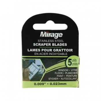 Lame pour grattoir MIRAGE en acier inoxydable - 38,5 mm - Paquet de 5