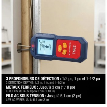 AddTools Détecteur de montants pour bois et métal avec détection de fils AC
