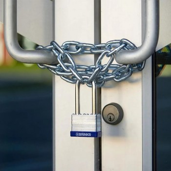Ensemble de 3 cadenas en acier laminé BRINKS à clés identiques - 44 mm