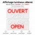 Enseigne lumineuse DEL animée OUVERT/OPEN - 40 X 20,7 cm - Rouge Enseigne lumineuse DEL animée OUVERT/OPEN - 40 X 20,7 cm - Rouge