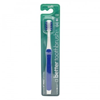 Brosse à dents souple WORLDWIDE DAILY - Bleu et blanc