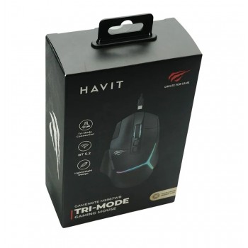 Souris Havit USB-C/2,4 GHz/Bluetooth 5.2 - 10 boutons - 22,000 PPP