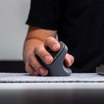 Souris sans fil Bluetooth ergonomique BLUE DIAMOND - 2400 DPI - Gris