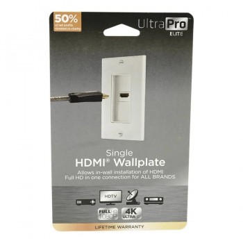 Plaque murale Décora HDMI JASCO UltraPro - 1 port - 4K - Blanc