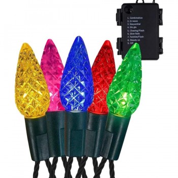 Guirlande lumineuse DEL - Intérieur/Extérieur - 50 DEL - Multicolore - 5 m