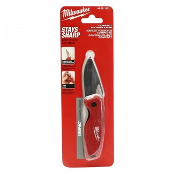Couteau pliant compact MILWAUKEE avec lame 2,5 po en acier inoxydable