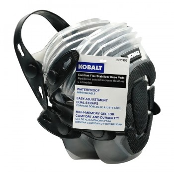 Genouillères de protection Kobalt ajustables - Paire - Noir
