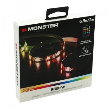 Bande lumineuse DEL RGB+W MONSTER avec télécommande - USB - 2 m ( 6.5 ft)