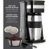 Hauz Cafetière à portion individuelle avec tasse de voyage thermique en acier inoxydable de 420 ml