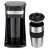 Hauz Cafetière à portion individuelle avec tasse de voyage thermique en acier inoxydable de 420 ml