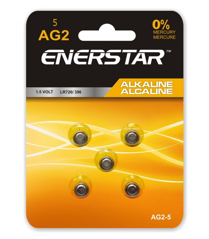 Alkaline batteries AG2 - Pack of 5