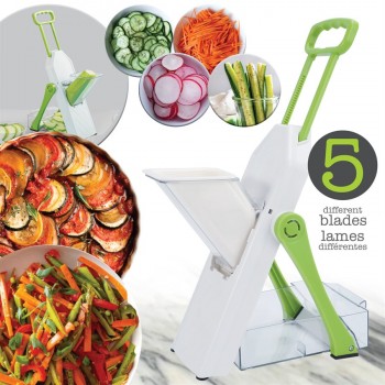 Hauz Hachoir Mandoline Safe-Slicer réglable avec 5 lames