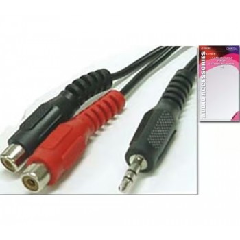 3.5mm mâle to 2 RCA female Audio Cable - 6 ft.