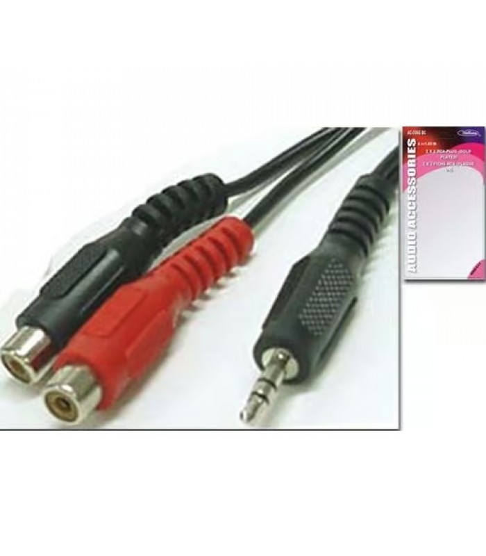 3.5mm mâle to 2 RCA female Audio Cable - 6 ft.