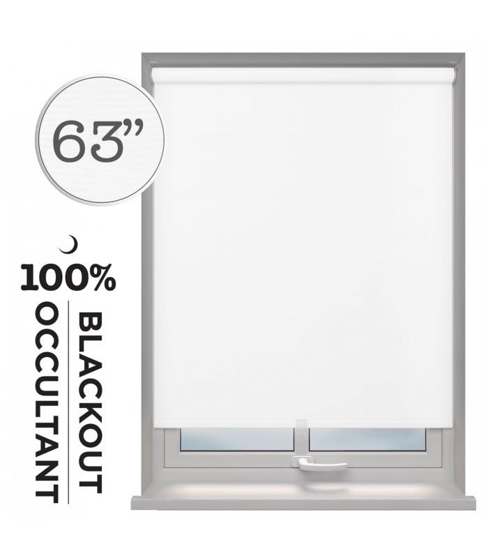 Hauz Cordless Blackout Blinds 63 in. x 77 in. White