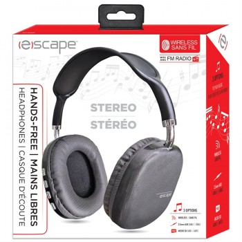 Escape Wireless Hands-free Stereo Headphones with FM Radio