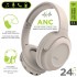 Boost Wireless ANC Active Noise Cancelling Headphones with Microphone - Beige