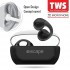 Escape Wireless TWS Ear Clip Earphones with Microphone - Black