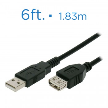 eLink 6 ft SuperSpeed USB 2.0 Extension Cable A to A - M/F Black
