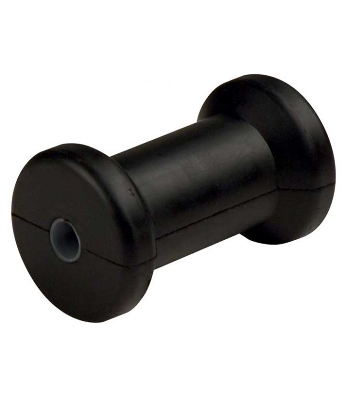 CE Smith - 5 in. Spool Roller Black Natural Rubber, 5/8 in. Shaft
