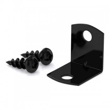 Reliable Fasteners Square Corner Brace - 3/4-in L x 3/4-in W - Black - Pack of 4