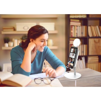 Digipower Shine DP-WSH-PH3 Support pour smartphone avec anneau lumineux de 3 po.