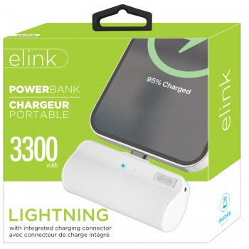 eLink 4000mAh Mini Power Bank with Lightning Connector for iPhone