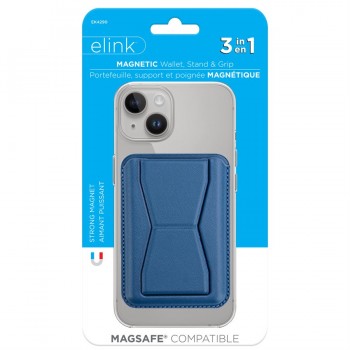 eLink Portefeuille, support et poignée magnétique pour iPhone – 3 en 1