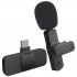 BOOST Microphone à pince rechargeable sans fil 2,4 GHz pour enregistrement audio-vidéo, Type-C