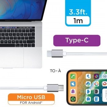 eLink Câble USB-C à Micro USB de 3.3 pi. (1m)