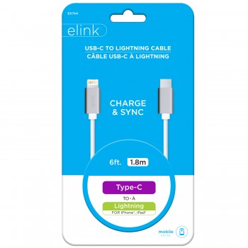 eLink 6 ft. (1.8 m) USB type-C to Lightning cable