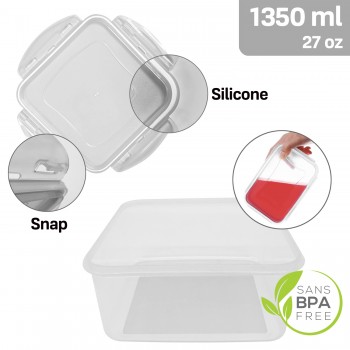 ERAware Square Plastic Food Storage Containers 800ml