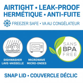 ERAware Contenant alimentaire carre en plastique 600ml