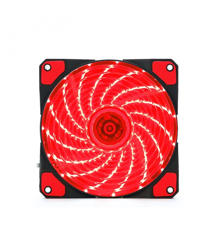 Ventilateur de refroidissement pour boîtier PC 120 mm, super silencieux avec DEL Rouge