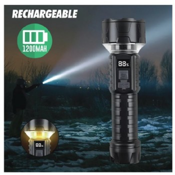 PowerDel Lampe torche rechargeable avec affichage numérique