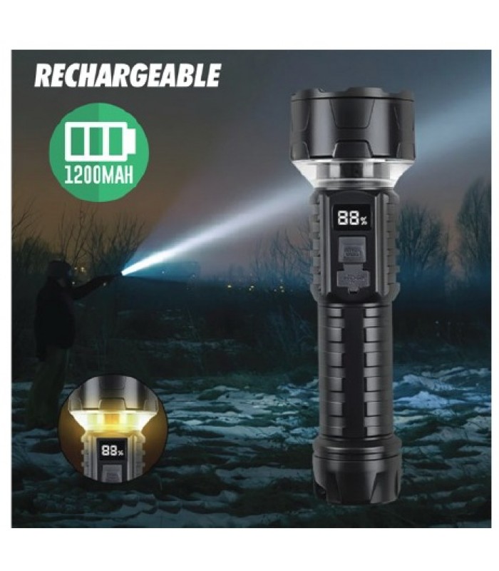PowerDel Lampe torche rechargeable avec affichage numérique