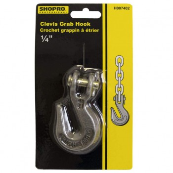 SHOPRO Galvanized Clevis Grab Hook 1/4 in.