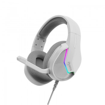 Marvo Tactic 40 H8618 USB2.0 Casque gaming filaire supra-auriculaire avec rétroéclairage RGB et microphone - Blanc