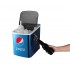 Curtis Pepsi Machine à glaçons en acier inoxydable de 12 kg avec ouvre-bouteille intégré - Bleu