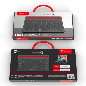 Clavier R8 1843 double mode sans fil 2,4 GHz et Bluetooth 78 touches, batterie au lithium intégrée