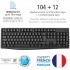 eLink Ensemble de clavier français sans fil de taille normale et souris