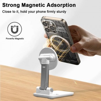 Phone Holder Foldable Magnetic Adjustable Height