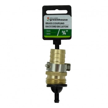 Holland Greenhouse Brass Coupling- 3/4 in. male