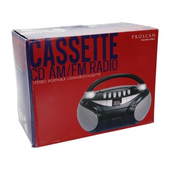 Proscan Minichaîne Stéréo Lecteur CD et Cassette avec Radio AM/FM - Recertifié