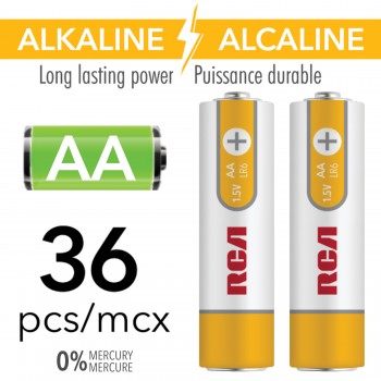 RCA AA Alkaline Battery - Pack of 36