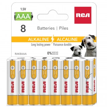 RCA Pile AAA alcaline - Paquet de 8