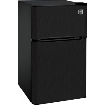 RCA Refrigerator/Freezer, Black Stainless Steel, 3.2 Cubic feet - NEW
